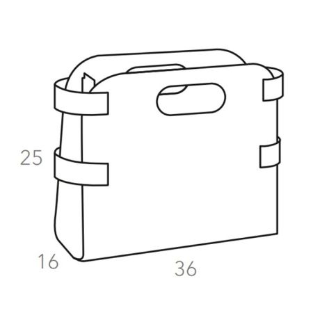 ADJ Журнальница, 16x36xH25 см., цвет: белый/панна котта, артикул 9868.10/16