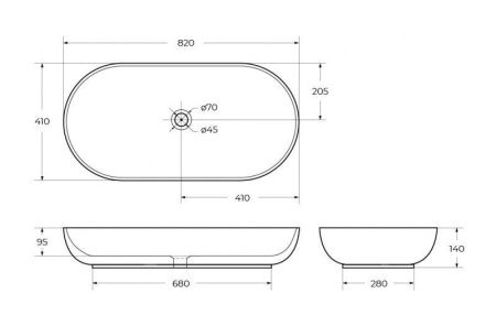 Раковина накладная BELBAGNO BB1349 Раковина накладная BELBAGNO BB1349