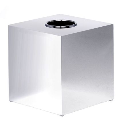 Surya Metall, квадратная емкость 13х13хh13 см, для гигиенических принадлежностей, цвет черный матовый, артикул 6265/MB