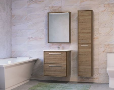 Зеркальный шкаф Raval Frame 60 с подсветкой Белый, артикул Fra.03.60/W