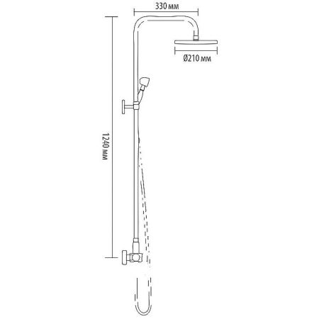 Душевая система Bronze de Luxe Royal 10121DDF Бронза, артикул 10121DDF