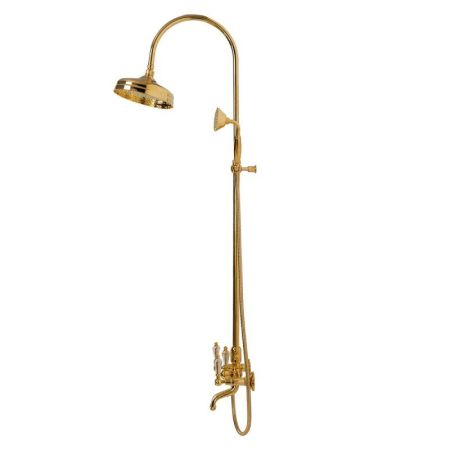 Душевая стойка  со смесителем для ванны,верхним и ручным душем CEZARES DIAMOND-CVD-Sw, артикул DIAMOND-CVD-01-Sw