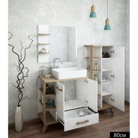 Тумба для раковины Sanflor Ингрид 80 С000005876 Белая Тумба для раковины Sanflor Ингрид 80 С000005876 Белая