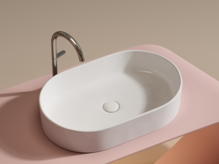 Умывальник чаша накладная овальная Элемент (Element) 608x385x122мм, артикул CN6048