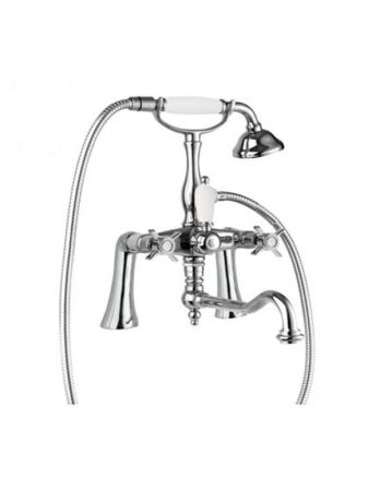 Смеситель на борт ванны с ручным душем  CEZARES LORD-PBV2, артикул LORD-PBV2-02-Bi