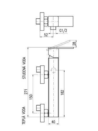 Смеситель для ванны Rav Slezak Loira LR580.5/1Z
