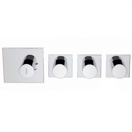 Смеситель для душа, Bossini, OKI, тип регулирования воды-термостатический картридж, монтаж-настенный встраиваемый, с отдельными панелями, установка-вертикальная/горизонтальная, внутренняя часть-необходимо заказать, цвет-хром, артикул Z031205.030