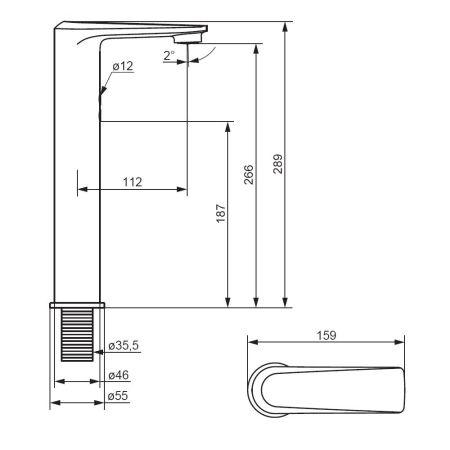 770280300 Jupiter, cенсорный смеситель для умывальника, высокий, чёрный