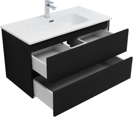 Тумба под раковину Aquanet Вега 2.0 90 черный, артикул 00337956