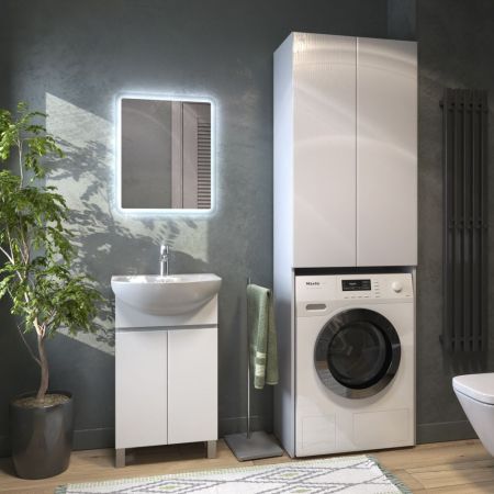 Тумба под раковину напольная VIGO Wing tn.WIN.BAL.50.2D белый, 50 см, артикул tn.WIN.BAL.50.2D белый