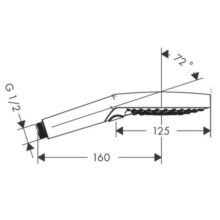 AX  Ручной душ 120 3je, 15 л / мин, ½’, цвет: хром, артикул 26050000