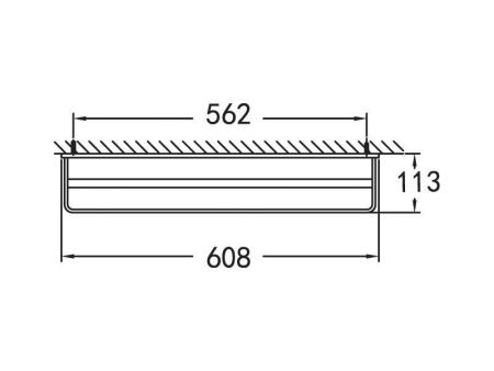 Двойной полотенцедержатель MAXIMA CZR-F-8911  608х113, артикул CZR-F-8911
