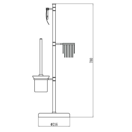 Напольная стойка Savol S-00Y706, хром, артикул S-00Y706