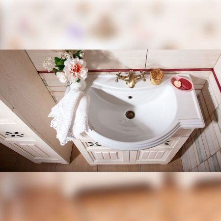 Комплект мебели для ванной Бриклаер КАНТРИ 80K, бежевый, артикул КАНТРИ 80K