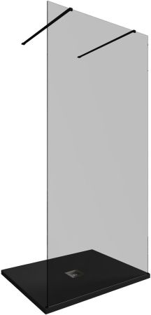 Душевая перегородка Allen Brau Infinity 2 100 3.21040.BBA.T черный браш, артикул 3.21040.BBA.T