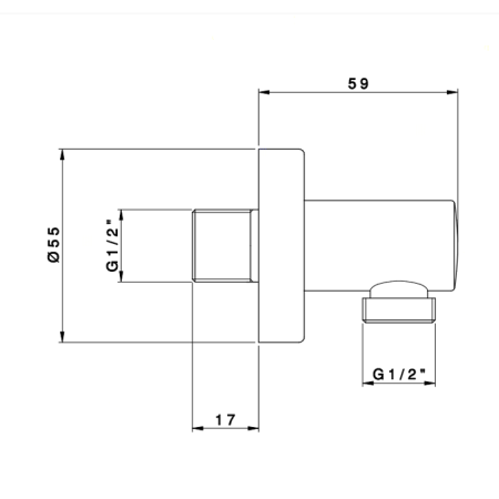 Nicolazzi Doccia Шланговое подключение, цвет: бронза, артикул 5527BZ