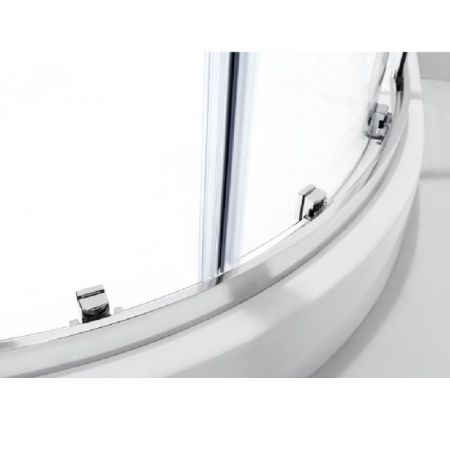 Душевой уголок Cezares Molveno R-2 100х100 профиль Хром стекло прозрачное, артикул MOLVENO-R-2-100-C-Cr-IV