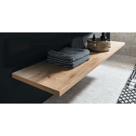 Puris Rounds, столешница отдельновисящая 1220 мм (вкл. крепеж), цвет дуб натуральный, артикул AUW401228(785/185)