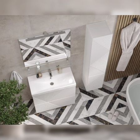 Пенал (35см) Velvex Edge pp.EDG.35, белый, артикул pp.EDG.35 белый глянец