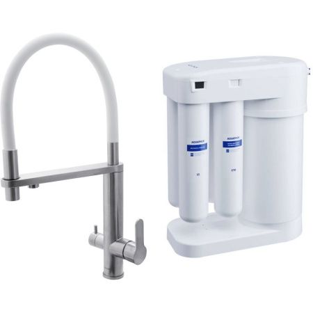 Смеситель для кухни Swedbe Selene Plus 8441M с фильтром Нержавеющая сталь Белый