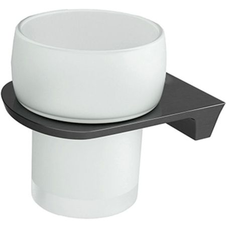 Стакан для зубных щеток WasserKRAFT Wiese K-8928 Оружейная сталь, артикул K-8928