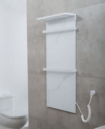 Электрический полотенцесушитель Black&White Universe 400x899 N-388WM с полкой Белый, артикул 388WM