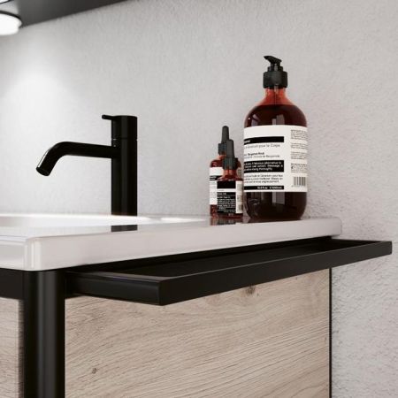 Burgbad  VRY Полотенцедержатель 44 см, для мебели, черный матовый, артикул HHAS001