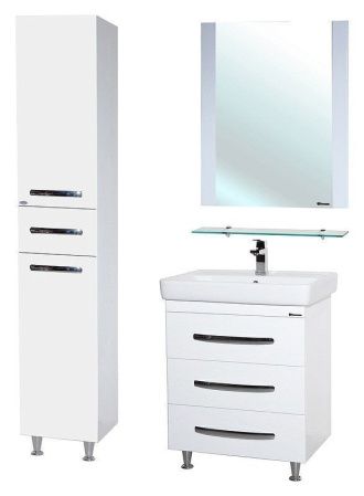 Зеркало Bellezza Рокко 80 4613713030019 с полкой Белое