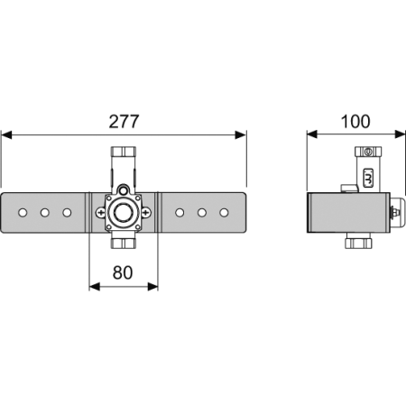 Клапан смыва писсуара TECEbox U 1 с монтажной пластиной, артикул 9370021