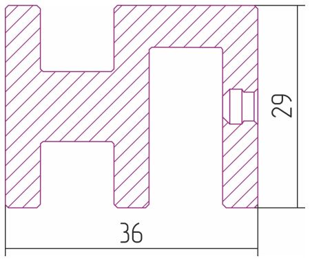 Вешалка "КАНЬОН" AL для ЭДР "СУНЕРЖА"- (Алюминий), артикул 70-2020-0000