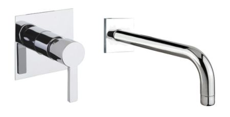 Fiore Katana, встраиваемый в стену однорычажный смеситель для раковины, цвет хром, артикул 77CR7527