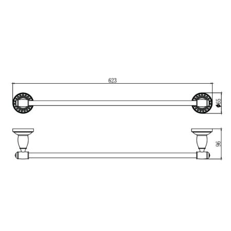 Полотенцедержатель Savol S-606624C, бронза, артикул S-606624C