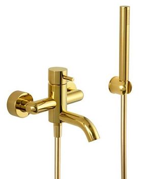 Daniel Tokyo, однорычажный смеситель для ванны c набором для душа, цвет золото