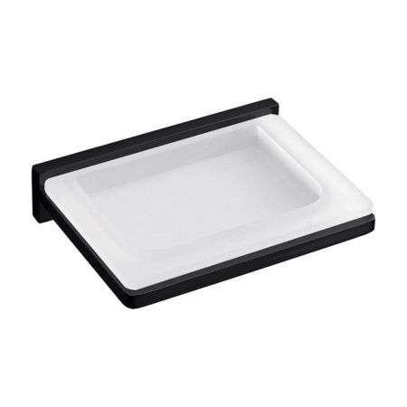 Colombo Look Мыльница подвесная, цвет: чёрный матовый/матовое стекло, артикул B1601.NM-VAN