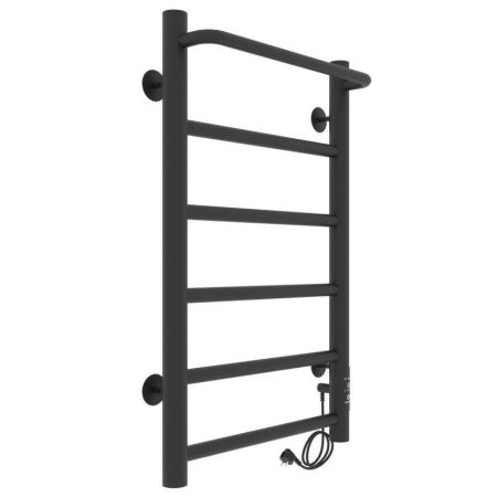 Полотенцесушитель электро "Прайм ЧКЧ П6 400*600", черный матовый, правый, артикул 73207593