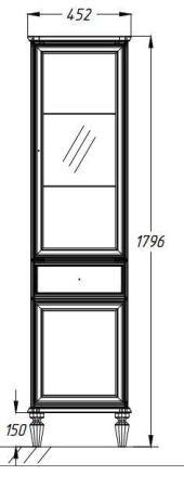 Пенал Санрайз правый Opadiris Слоновая кость, артикул 
