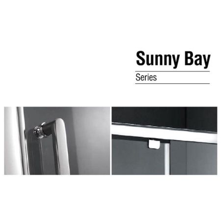 Душевой уголок Gemy Sunny Bay 70х75 прямоугольный профиль Хром стекло прозрачное, артикул S28130-A75