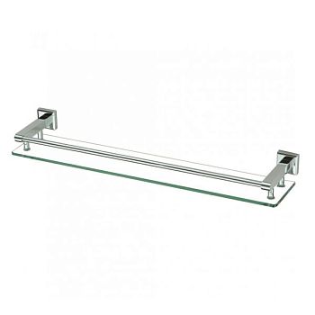 Полка стеклянная Savol S-609591, хром