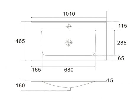 Раковина керамическая AM7117-100, артикул AM7117-100