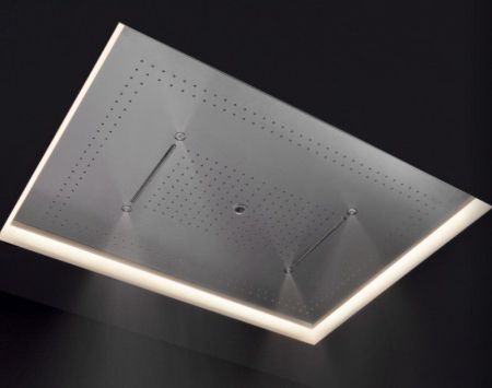 ANTONIO LUPI METEO Верхний душ 1000x750x110 мм., встраиваемый в потолок, двойной каскад, сплошная струя, распылители, полированная нержавеющая сталь