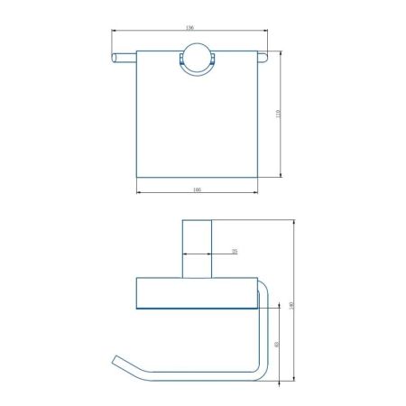 Держатель для туалетной бумаги Haiba HB8403, хром