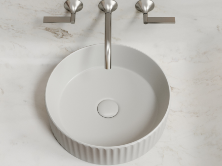 Умывальник чаша накладная круглая (цвет Серый Матовый) Элемент (Element) 360x360x115мм, артикул CN6057MSG