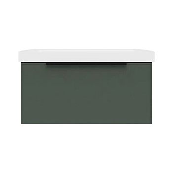 Тумба под раковину подвесная La Fenice SIMPLA FNC-01-SIM-G-80, серо-зелёная