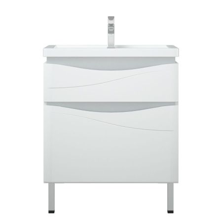 Тумба "Омаха 70 Z2", белый / металлик, Сомо 70 / Фостер 70