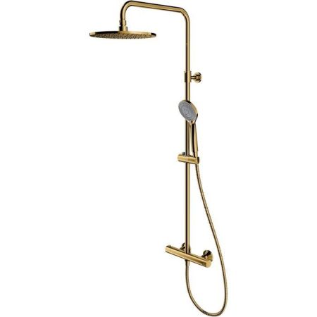 Термостатическая душевая система наружного монтажа OMNIRES Y Y1244LUXLGL (золото), артикул Y1244LUXLGL