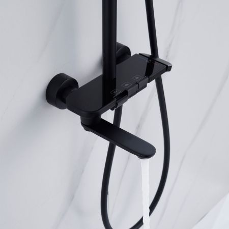 Душевая система Shevanik S4726H, черный, артикул S4726H