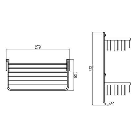 Полка Savol S-002522, хром, артикул S-002522