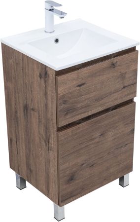 Тумба под раковину Aquanet Алвита New 50 напольная, дуб веллингтон табак, артикул 00344126