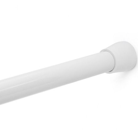 Карниз для ванной алюминиевый белый 125-230см.