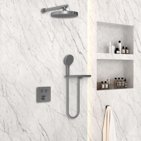 Душевой комплект Inspire VSFW-4I212RGM встраиваемый, двухрежимный, вороненая сталь, артикул VSFW-4I212RGM